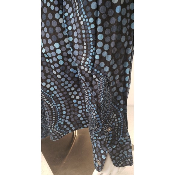 PERRY ELLIS Mens 2X Slim Fit Blue's Circle Abstract Print Button Down Shirt - Picture 14 of 16